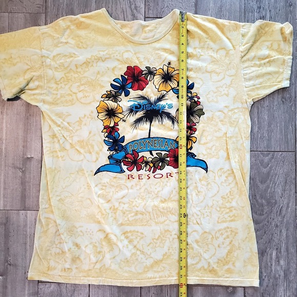 Disney Polynesian Resort Yellow Tshirt Tropical XXL Disney World Orlando - Picture 5 of 5